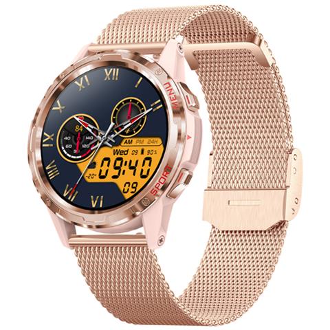 Smartwatch 5.1 Con Antifurto E Cinturino Milanese In Acciao Inox, Rosa Champagne - Foto 1