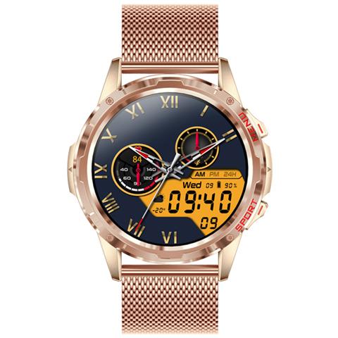 Smartwatch 5.1 Con Antifurto E Cinturino Milanese In Acciao Inox, Rosa Champagne - Foto 2