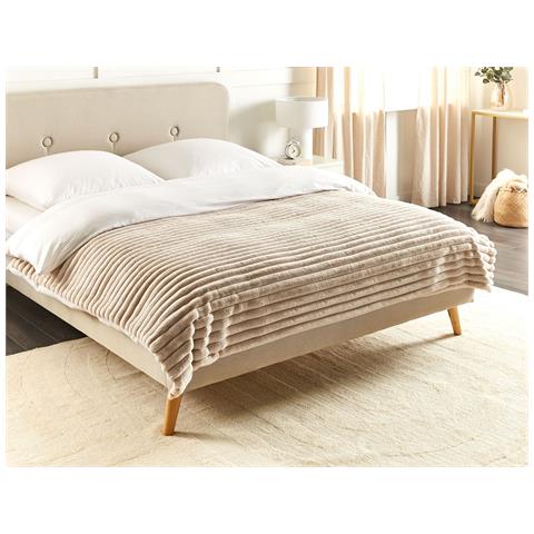 Copriletto Beige 150 X 200 Cm Rakya - Foto 1