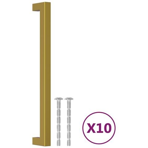Maniglie per Mobili 10 pz Oro 224 mm in Acciaio Inox - Foto 2