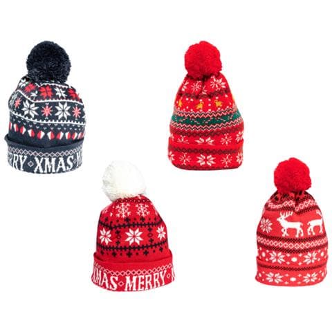 Berretta Invernale Natalizia Da Neve Cappello Natale A Maglia Modello Xmas - Foto 1