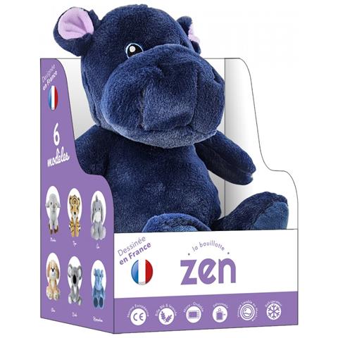 Borsa Acqua Calda Con Fodera Amovibile + Bustina Lavanda - Ippopotamo, Blu Marine - Foto 2