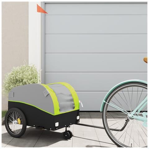 Rimorchio Da Bici Nero E Verde 30 Kg In Ferro - Foto 1