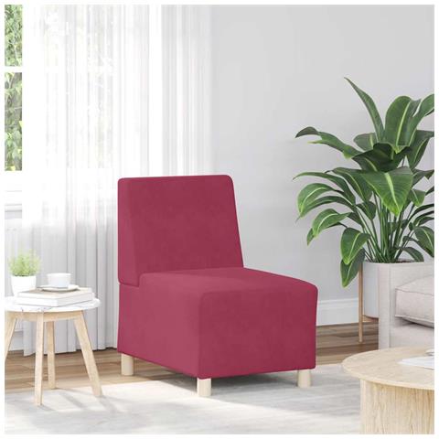 Divano Sedia Rosso Vino 55 cm Velluto - Foto 1