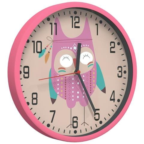 Orologio Da Parete Rosa 25,5 Cm Polistirene E Vetro - Foto 3