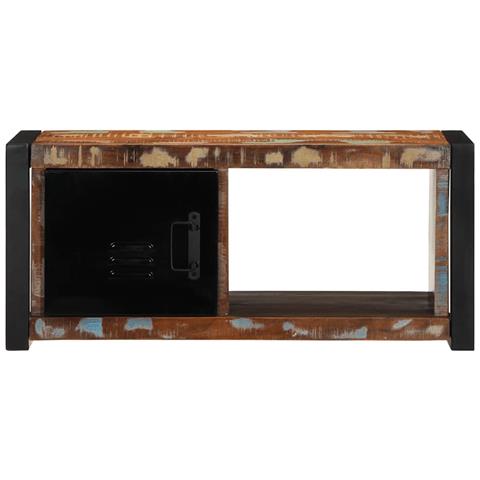 Mobile Porta Tv 80x30x35 Cm In Legno Massello Di Recupero - Foto 3