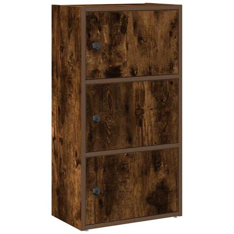 Libreria Rovere Fumo 40x24x77 Cm In Legno Multistrato - Foto 2