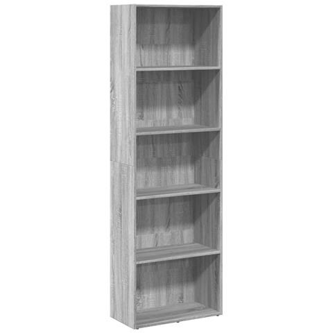 Libreria Grigio Sonoma 60x30x189 Cm In Legno Multistrato - Foto 2