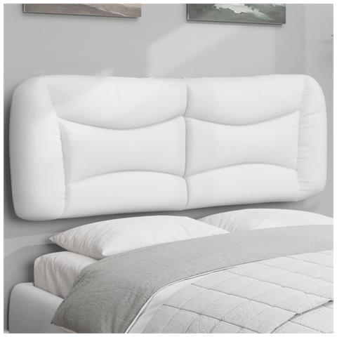 Lusso Casadino -  Cuscino Testiera Hvar Bianco 120 Cm In Similpelle - Foto 8
