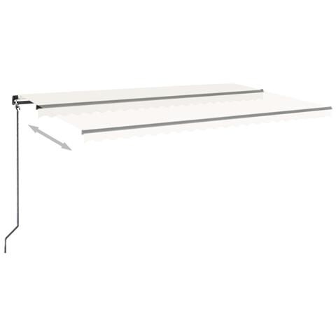 Lusso Casadino -  Tenda Da Sole Retrattile Manuale Con Led 500x300cm Crema - Foto 2