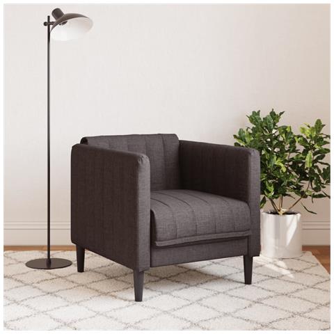 Lusso Casadino -  Poltrona Marrone Scuro In Tessuto - Foto 2