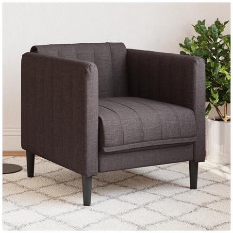 Lusso Casadino -  Poltrona Marrone Scuro In Tessuto - Foto 8