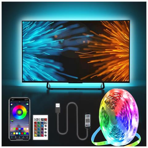 Strisce Led Usb Smart Con Controllo App E Sincronizzazione Musicale 10 M - Foto 2