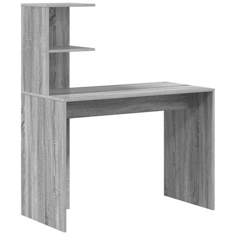 Scrivania Grigia Grigia Sonoma Truciolare - Foto 1