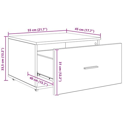 Mobile con Cassetti Rovere Artigianale Truciolare, Laminato Medio - Foto 9