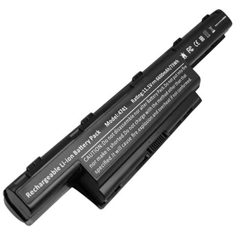 Batteria Li-ion 6600mah Per Pc Portatile Compatibile Acer Aspire 4251 11.1v - Foto 1