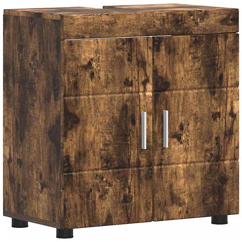 Mobile per lavabo da bagno TULUM Rovere fumo 60 x 34 x 63 cm - Foto 1