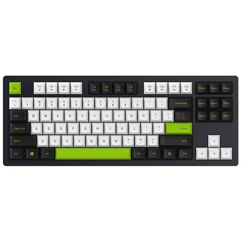 Tastiera Meccanica Ricaricabile A 87 Tasti Tri-mode (cablata/2.4g/bluetooth) Con Retroilluminazione Rgb E Interruttori Rosa Sostituibili A Caldo - Foto 1