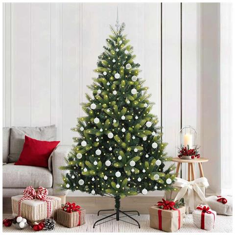 Albero di Natale Artificiale a Cerniera con 300 LED 210 cm - Foto 2