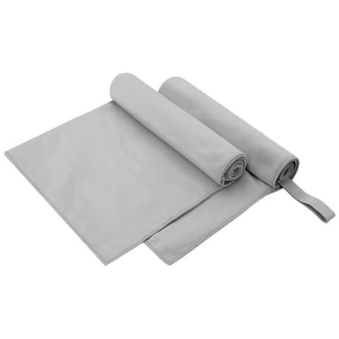 Asciugamani Sportivi 2 pcs Grigio 100 x 50 cm - Foto 1