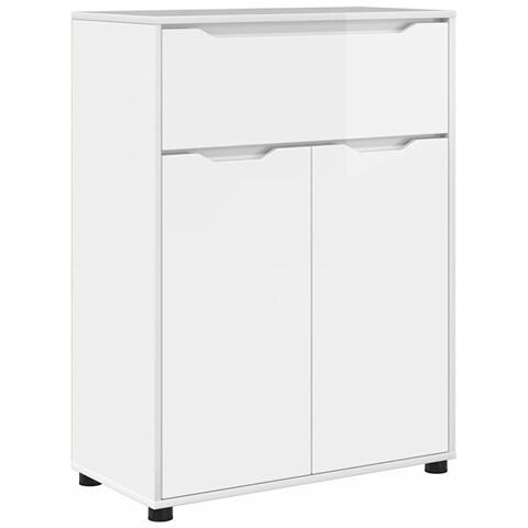 Mobile da Bagno con cassetto Bianco Lucido 72,5 x 36,5 x 100 cm - Foto 1