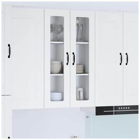 Pensile cucina Bianco 60 x 31 x 100 cm Legno multistrato - Foto 2