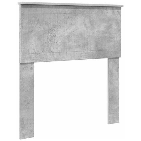 Testiera con testiera Grigio cemento 80 cm Legno multistrato - Foto 1