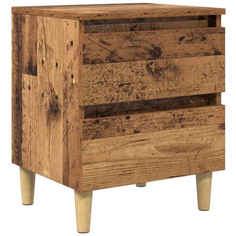 Armadietto per letto con cassetto Legno vecchio 40 x 35 x 50 cm - Foto 1