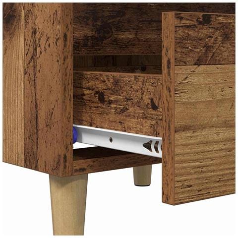 Armadietto per letto con cassetto Legno vecchio 40 x 35 x 50 cm - Foto 9