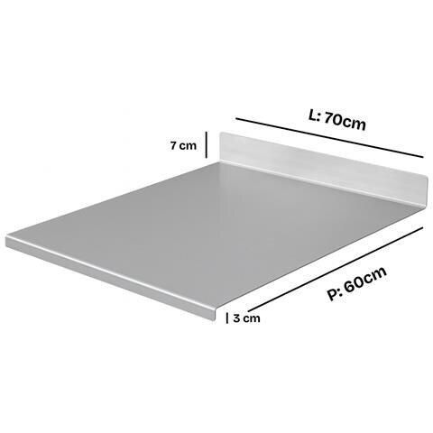 Spianatoia Con Tarocco In Acciaio Inox Per Uso Alimentare - Varie Misure - Profondità 60 (l70 X P60 X 7cm X 3cm) - Foto 1