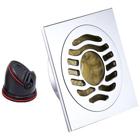 Scarico A Pavimento A Levitazione Magnetica - Cromato Doppio Uso + Nero Fila Diritta - Foto 1