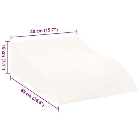 Cuscino per Gambe Bianco 68 x 40 x 18 cm Schiuma PU - Foto 9