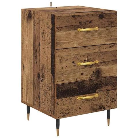 Armadio da Notte con cassetto Legno vecchio 40 x 40 x 66 cm - Foto 1