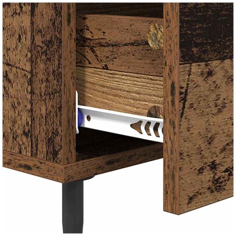 Armadio da Notte con cassetto Legno vecchio 40 x 40 x 66 cm - Foto 9