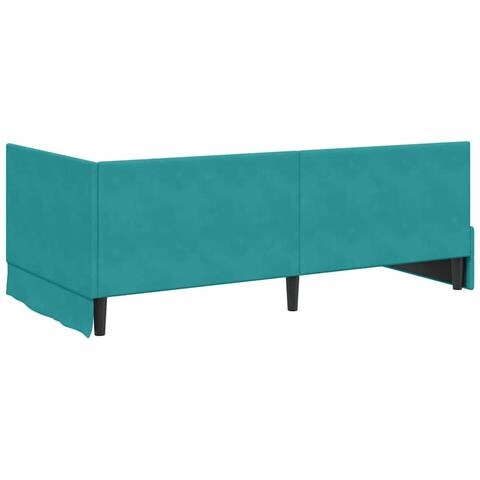 Struttura Letto Angolare con Materasso 2 pcs Turchese Velluto - Foto 9