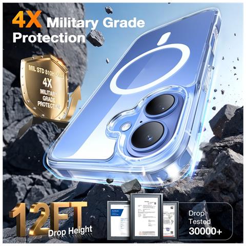 Cover per iPhone 16 - TPU, Trasparente, MagSafe - Foto 2