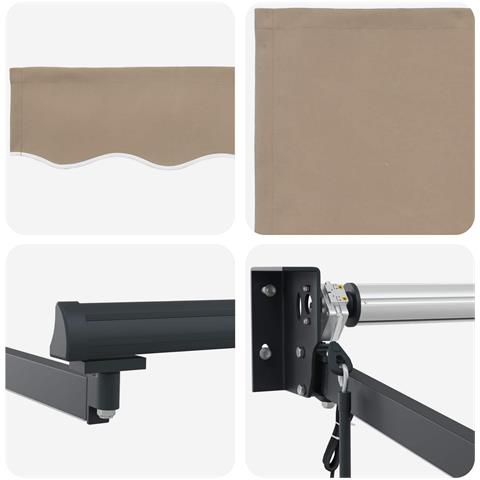 Tettuccio Elettrico Retrattile Beige 3,5 x 2,5 m - Foto 9