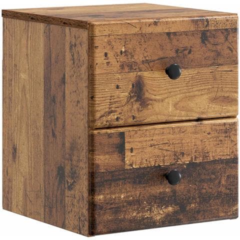 Mobiletto da notte a muro Legno antico 34,5 x 33 x 40 cm - Foto 1