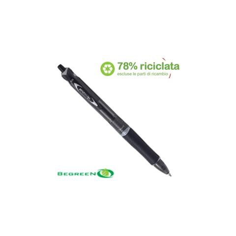 confezione da 10 pezzi - penna sfera scatto acroball plastic 0.7mm nero begreen - Foto 2