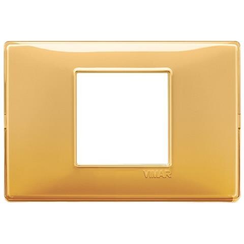 Placca Ambra 2, 3, 4 Posti Moduli   Plana Reflex Tecnopolimero - Ambra 2 Posti Centrali Tecnopolimero - Plastica Placche - Foto 1