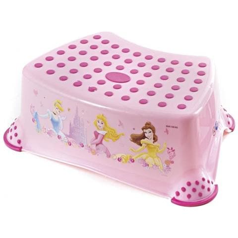 Sgabello Con Piedini Princess Rosa Cameretta Accessori Bimbo - Foto 1