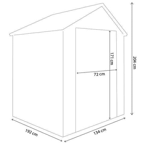 Utility - Casetta In Resina Da Giardino Porta Attrezzi Cm 134 X 192 X 204 H - Foto 3