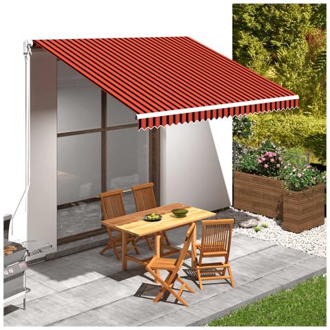 Tenda da Sole in Tela Arancione e Marrone 400x300 cm - Foto 2