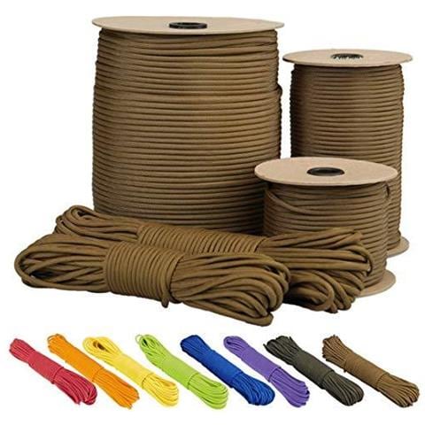 Paracord 550 Del Cavo Dei Paracadute Di Tipo Iii Mil-spec 7 Fili Di Sopravvivenza (coyote Brown 15 M)  - Foto 1