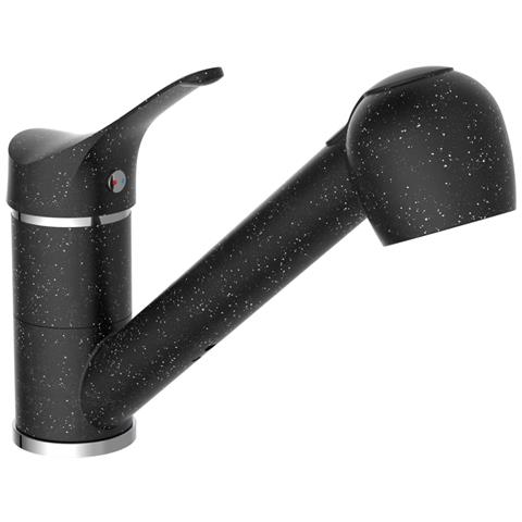Miscelatore per Lavandino con Getto Estraibile GRANIT Nero Cromo - Foto 1