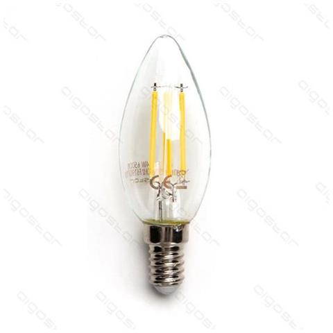 Lampadina Led Filamento C35 4w Attacco E14 470 Lumen 6500k Luce Fredda D35h97mm Angolo 360 Gradi Equivale A 40w Ad Incadescenza - Foto 1