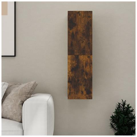 Mobile Porta TV a Parete Rovere Fumo 30,5x30x110 cm - Foto 9