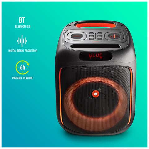 Altoparlante Portatile Wild Swag con Bluetoothi MicroSD Potenza 80 W Colore Nero - Foto 5