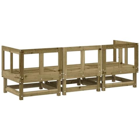 Set Salotto Da Giardino 3 Pz In Legno Impregnato Di Pino - Foto 3