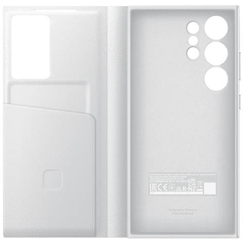 Custodia S24 Ultra Copertina Finestra Touch Smart View, Grigio Chiaro - Foto 5